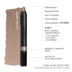 Nudestix Twilight primer-base application shows base priming for lasting color