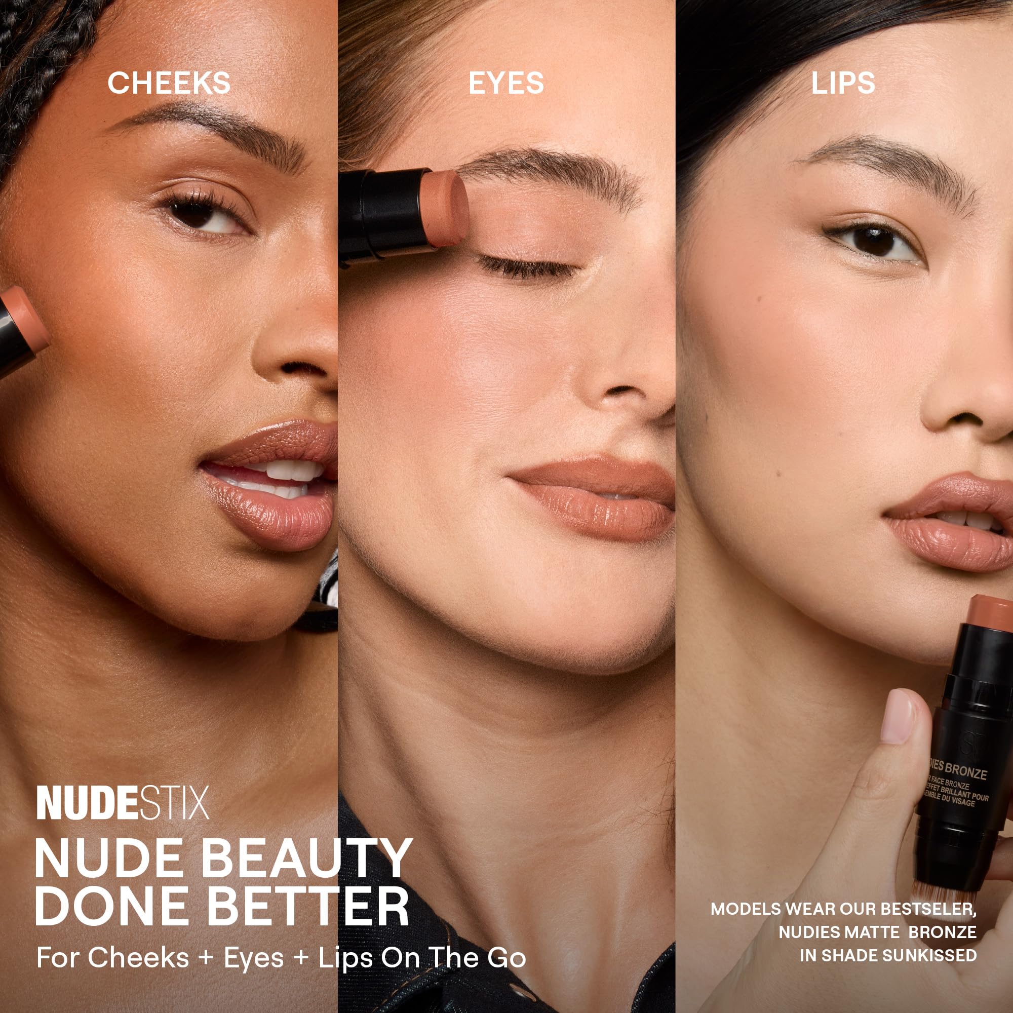 Nudestix Nudies Bronze Manila close-up shows a smooth, long-wearing finish