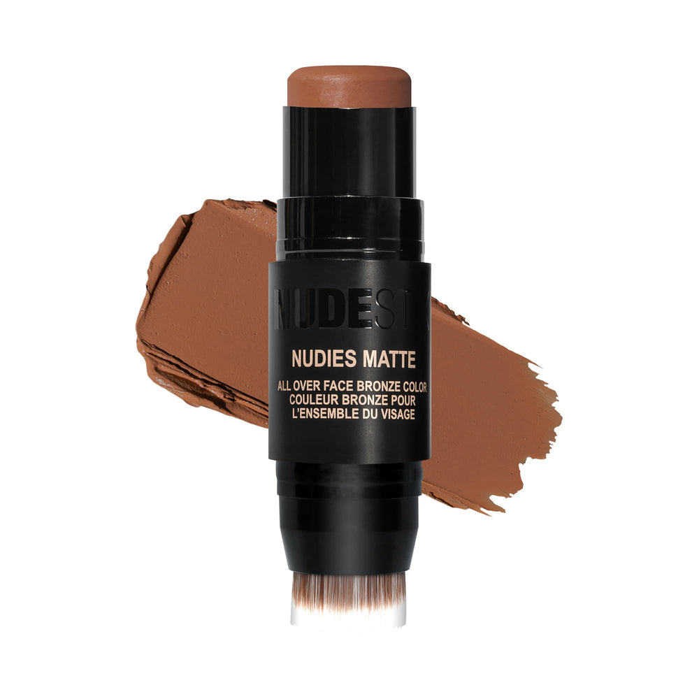 Nudestix Nudies Bronze Manila swatch demonstrates buildable warmth for natural contour