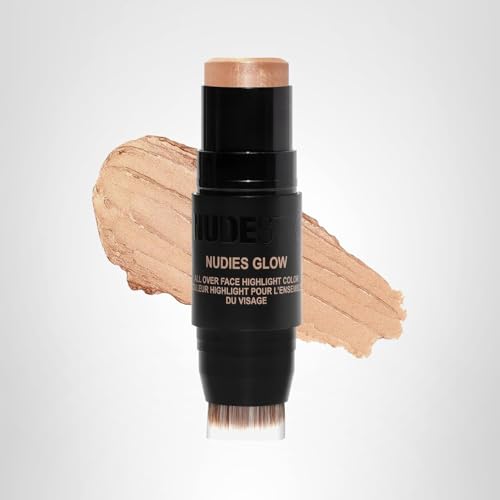 Nudestix Nudies Glow Highlighter Stick packaging in recycled tin