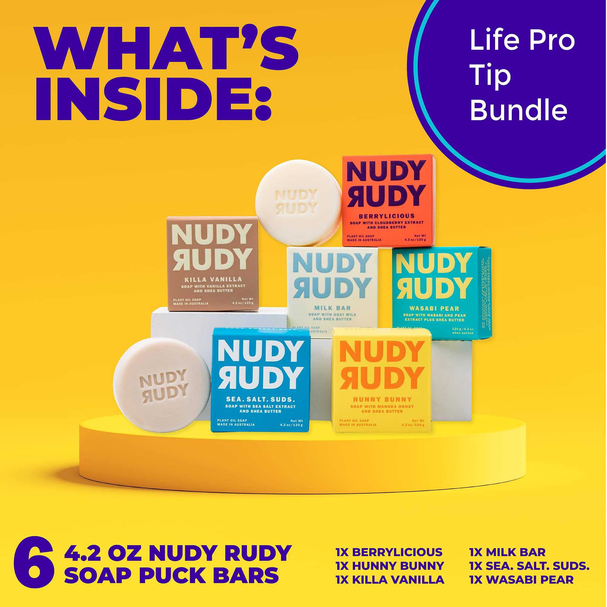 Nudy Rudy Hunny Bunny soap bar provides honey glow for nourished skin