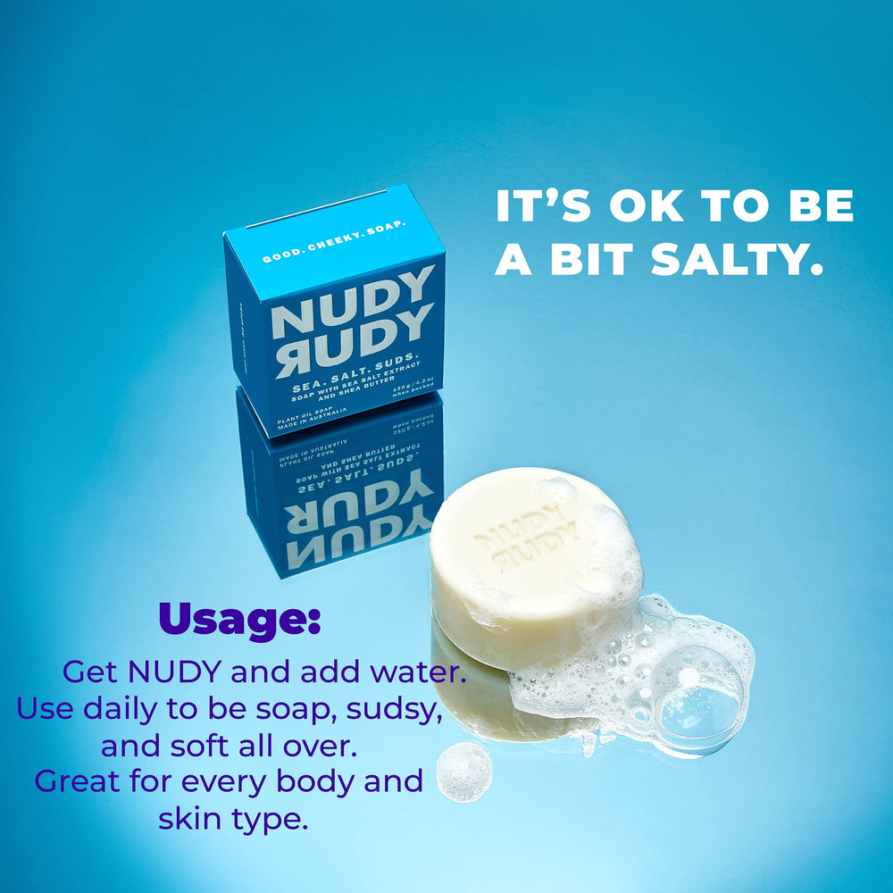 Nudy Rudy Killa Vanilla soap bar blends warm vanilla with Shea butter for rich lather