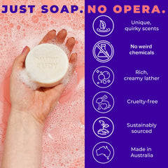 Nudy Rudy Wasabi Pear soap bar delivers refreshing cleanse with a zingy fragrance
