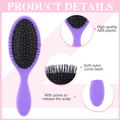 Nuenen pink detangler brush with cushioned base for scalp massage