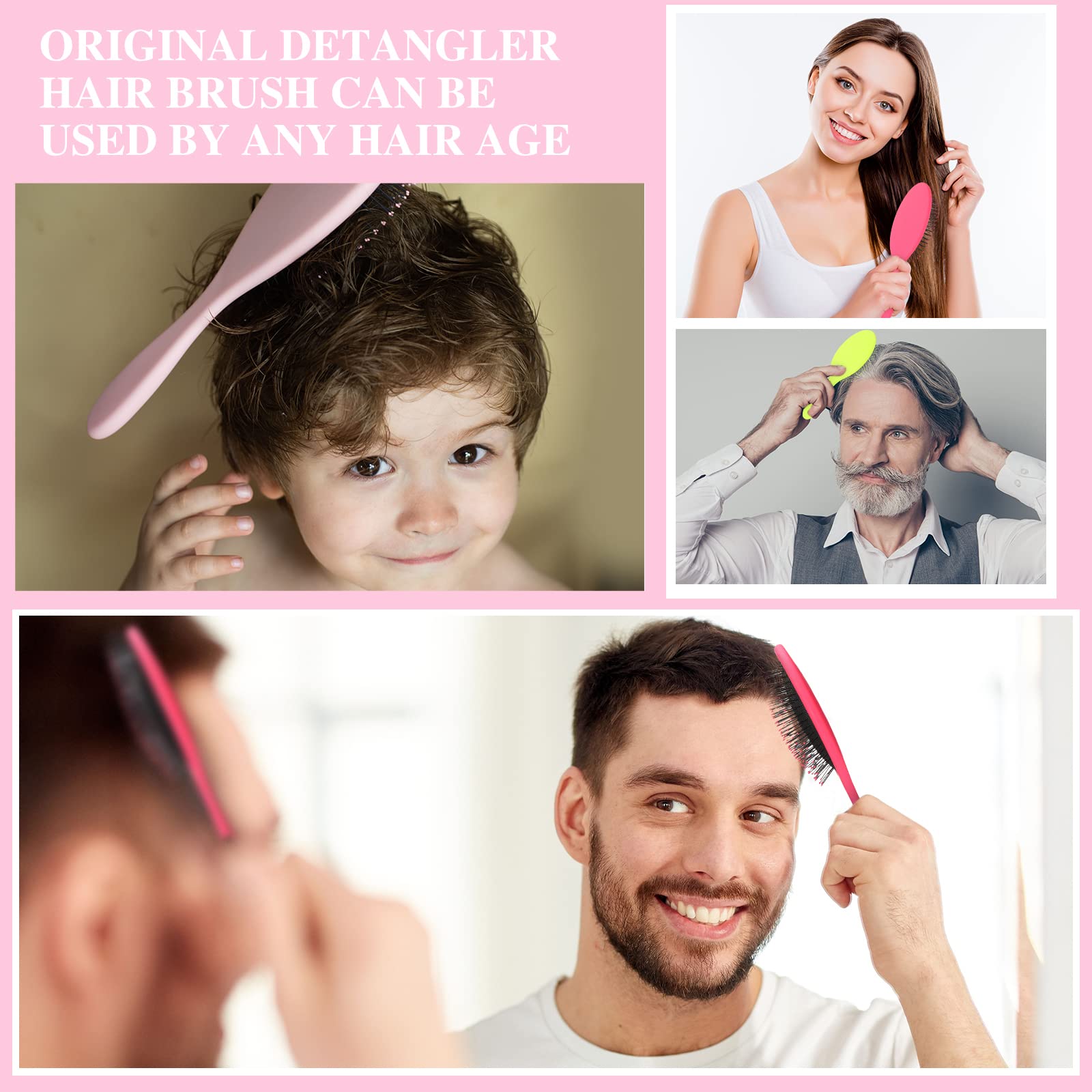 Nuenen yellow brush detangler for on-the-go styling and detangling