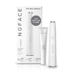 NuFACE FIX MicroWand eye depuff mode in action for refreshed look.