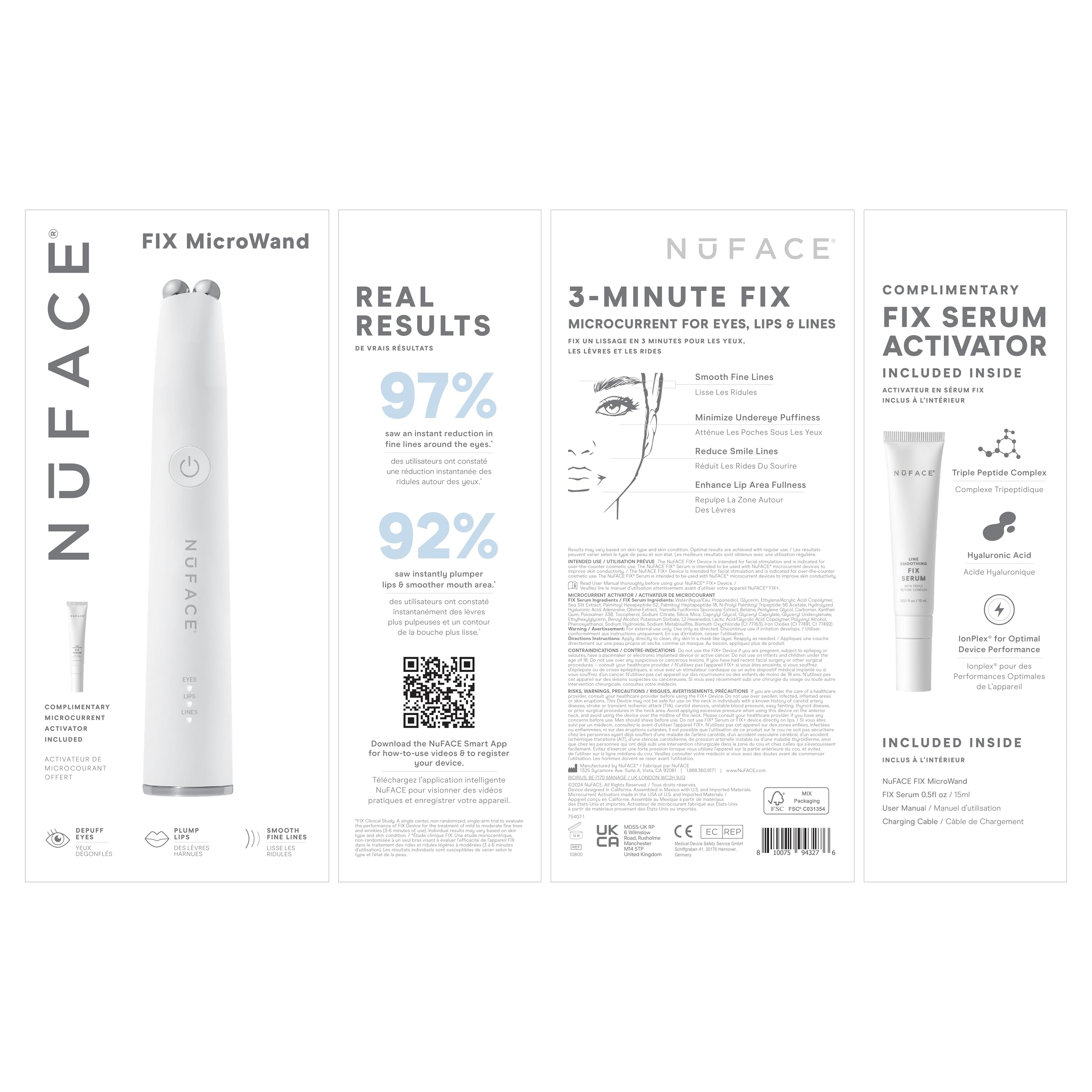 NuFACE FIX MicroWand lip plump in action with Serum Activator.