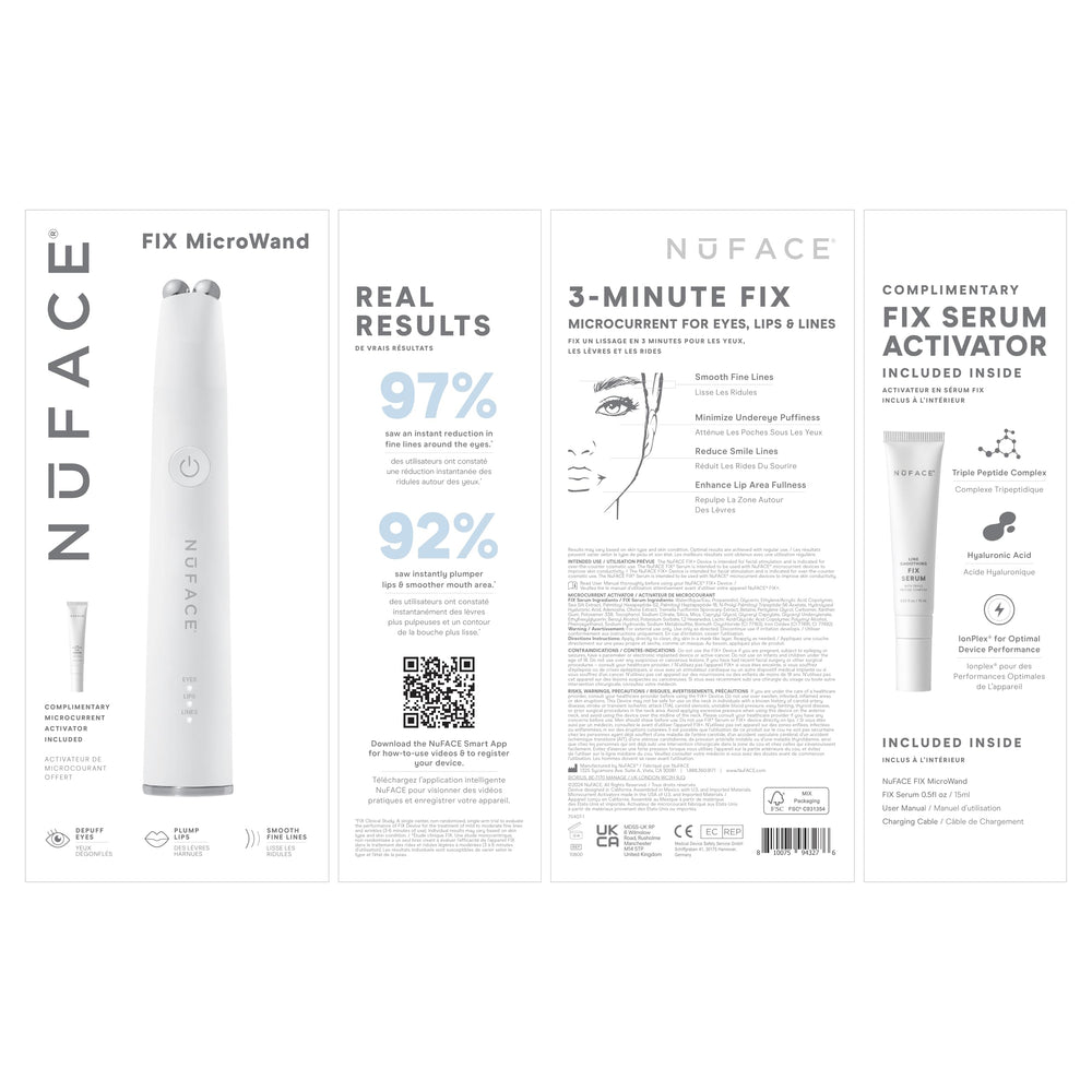 NuFACE FIX MicroWand lip plump in action with Serum Activator.