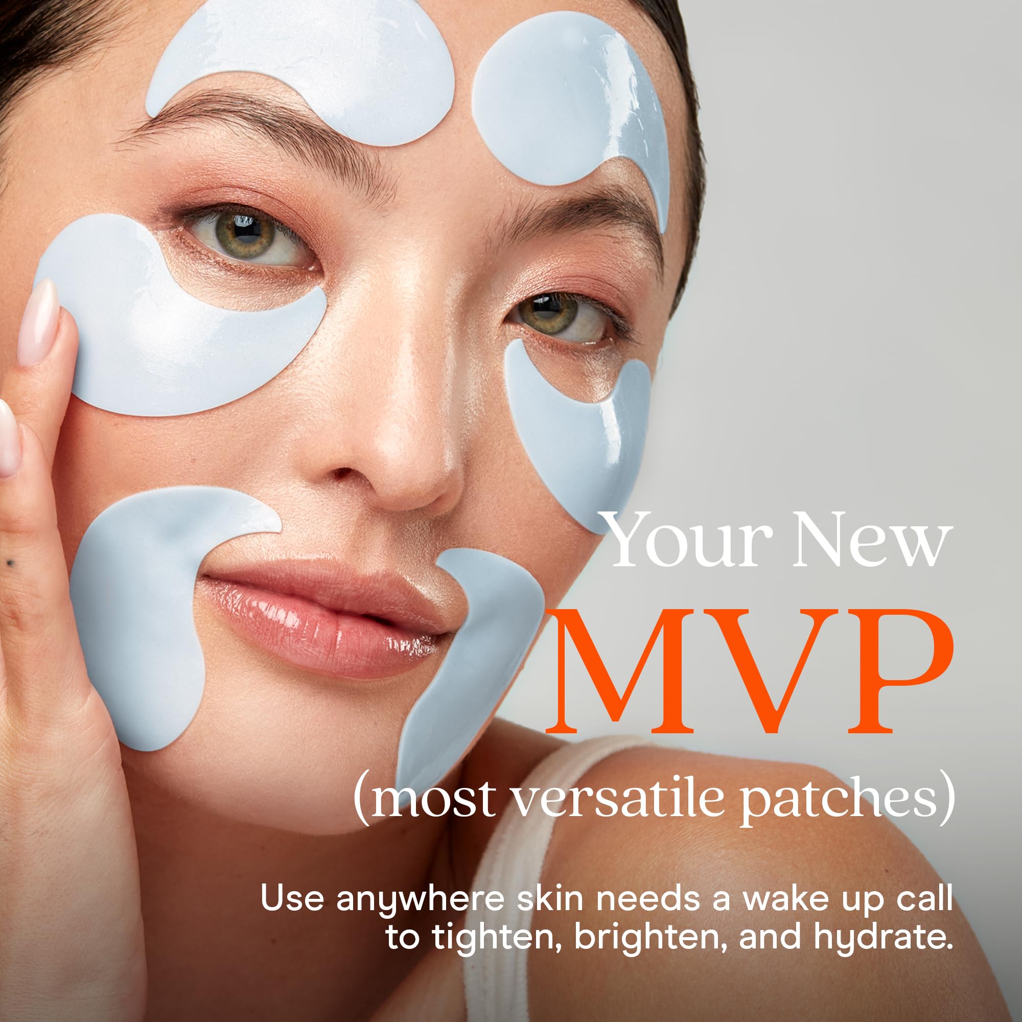 NuFACE IonPlex Hydra-Gel Patch curved ergonomic fit seals moisture for deep hydration.