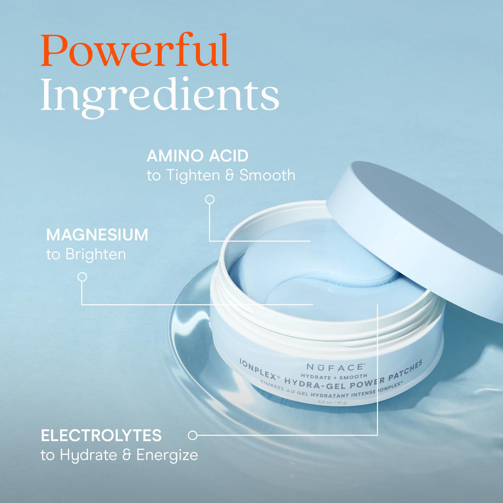 NuFACE IonPlex Hydra-Gel Patch being applied offers a cooling spa-like moment at home.