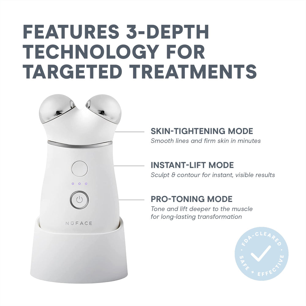 Close-up of neck contour area treated with Trinity+