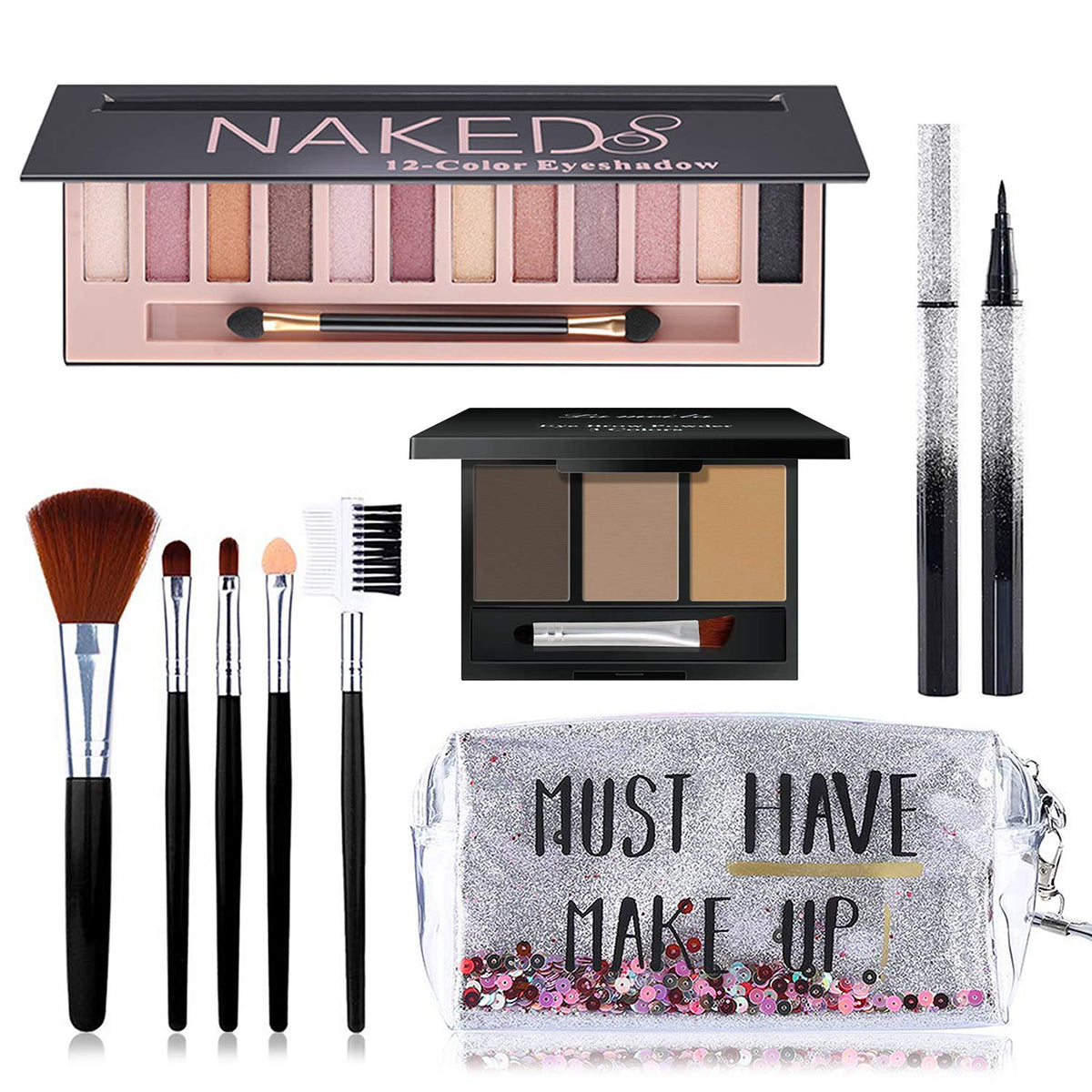 NUIBO all-in-one makeup kit 12-color palette for versatile day-to-night looks