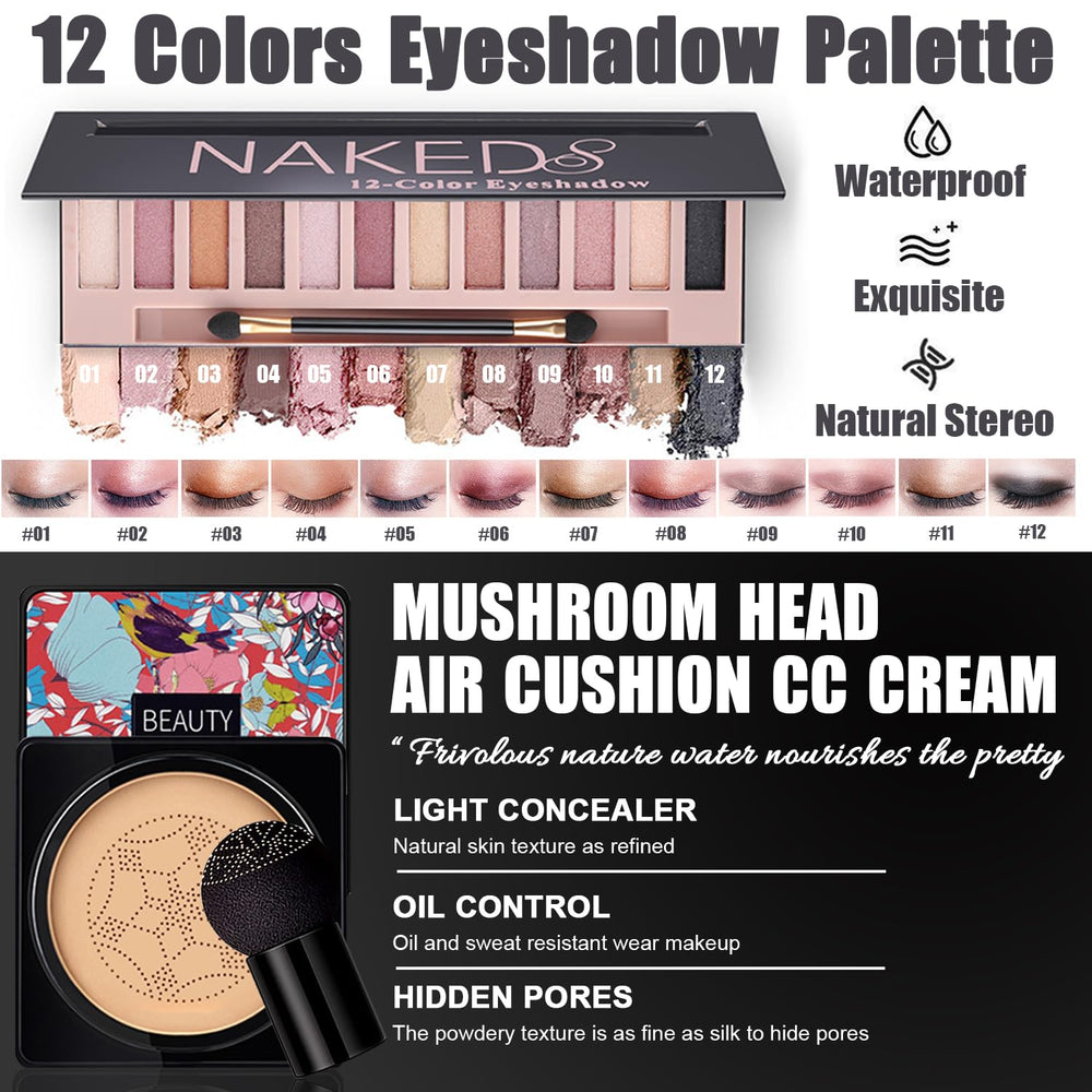 NUIBO all-in-one makeup kit natural air-cushion CC cream for smooth finish