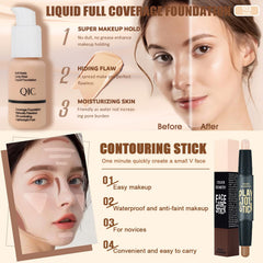 NUIBO All-in-One Makeup Kit CC cream natural delivers lightweight glow.