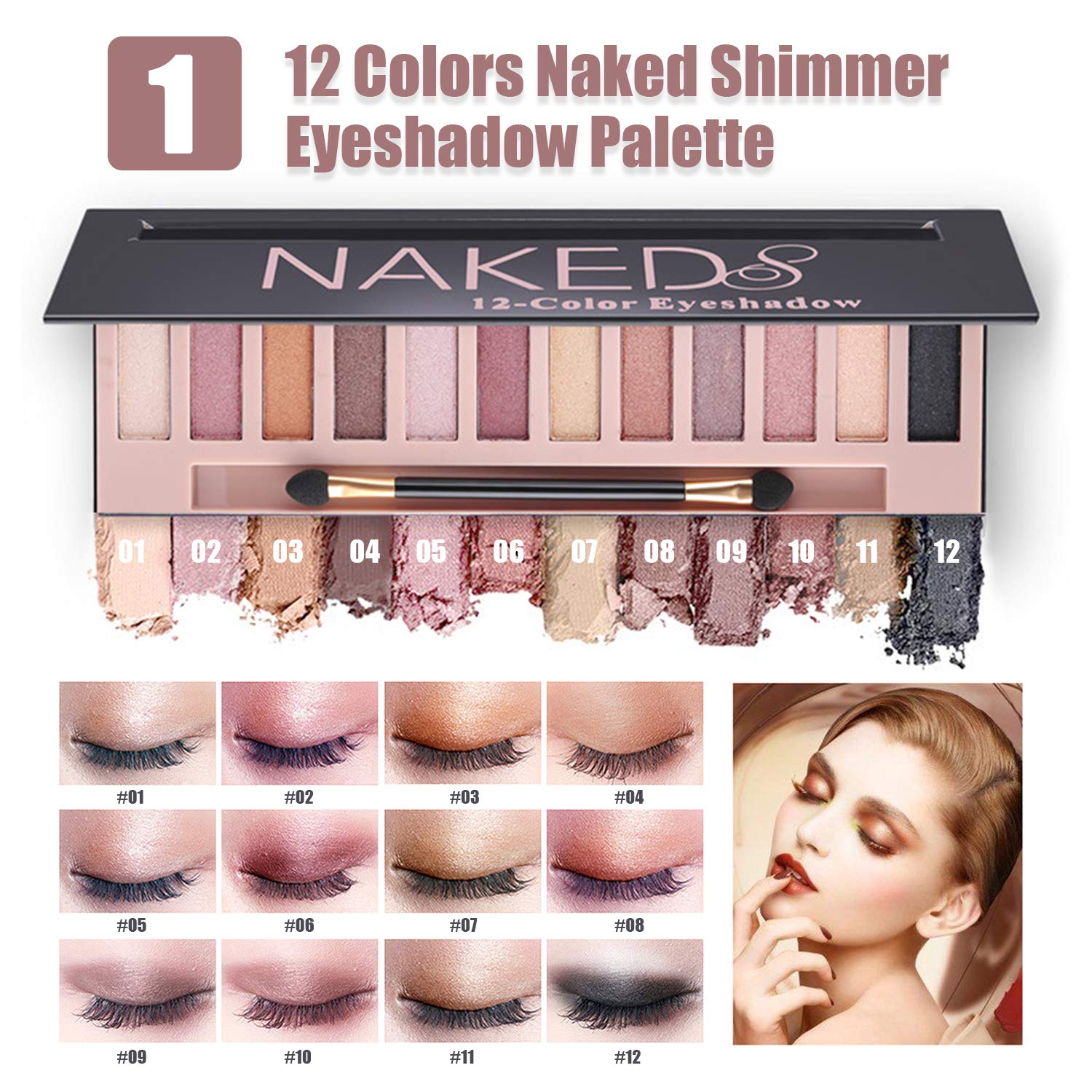 NUIBO five-piece makeup brush set for precise application