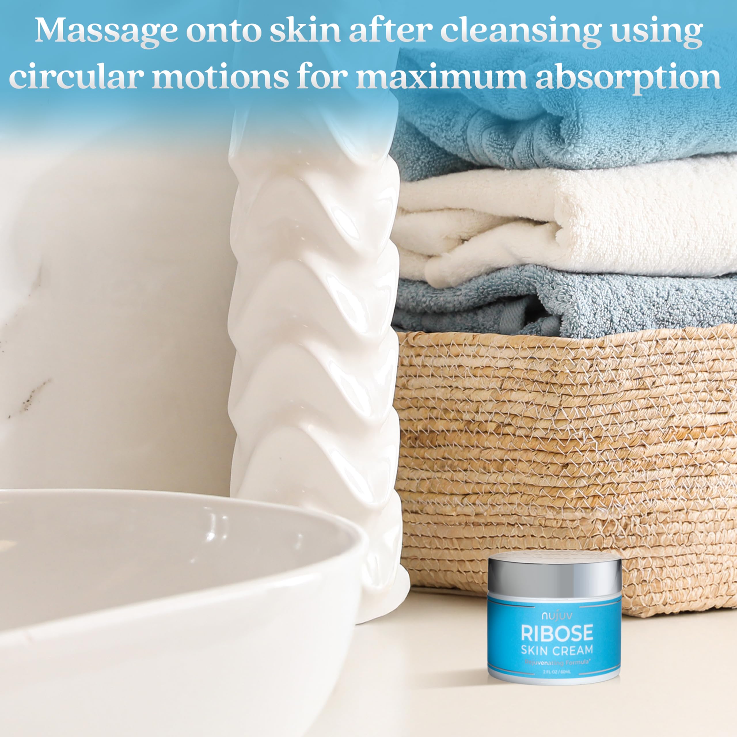 nujuv Ribose cream in a morning skincare routine for daily care