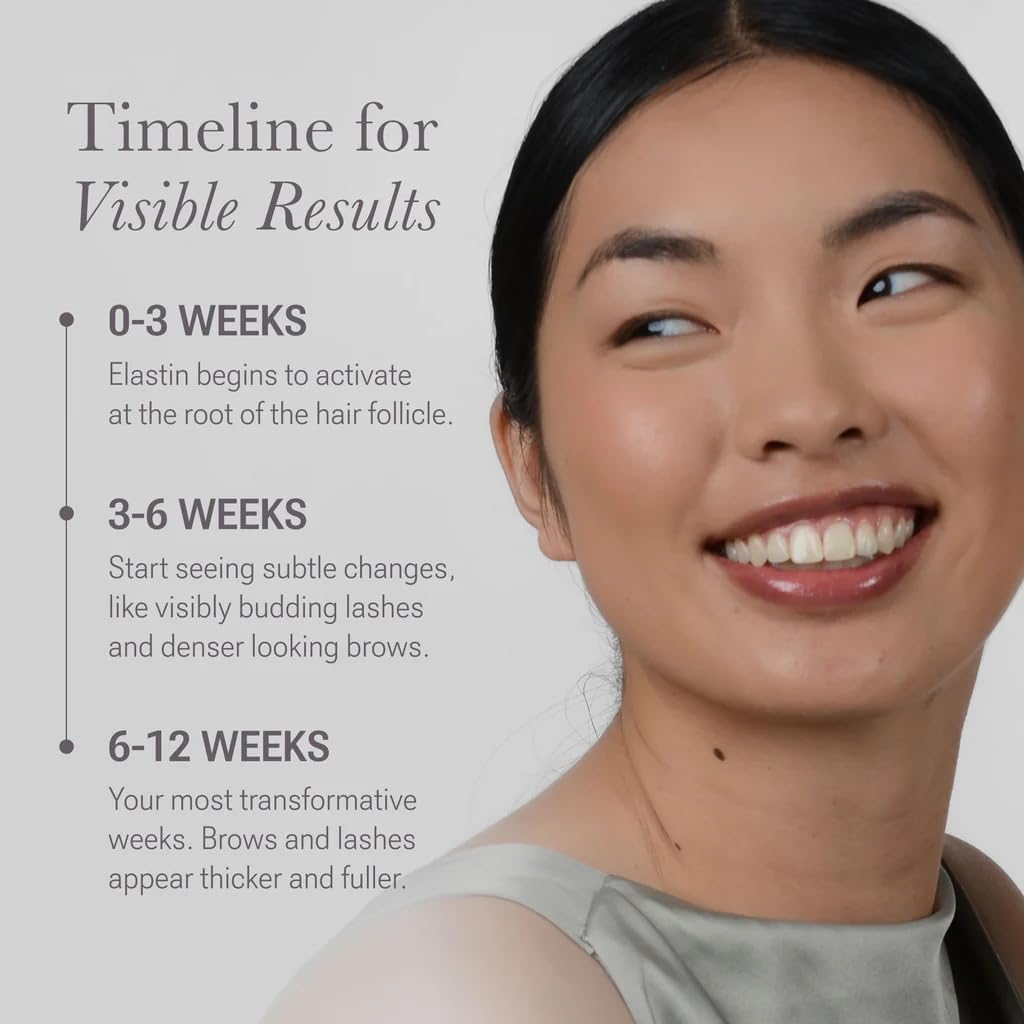 NULASTIN brow serum top view highlights compact tube for easy styling.