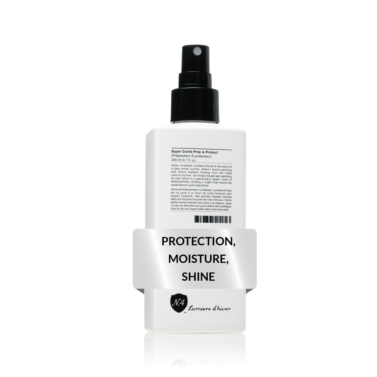 Number 4 Super Comb Protect bottle for detangling and conditioning.