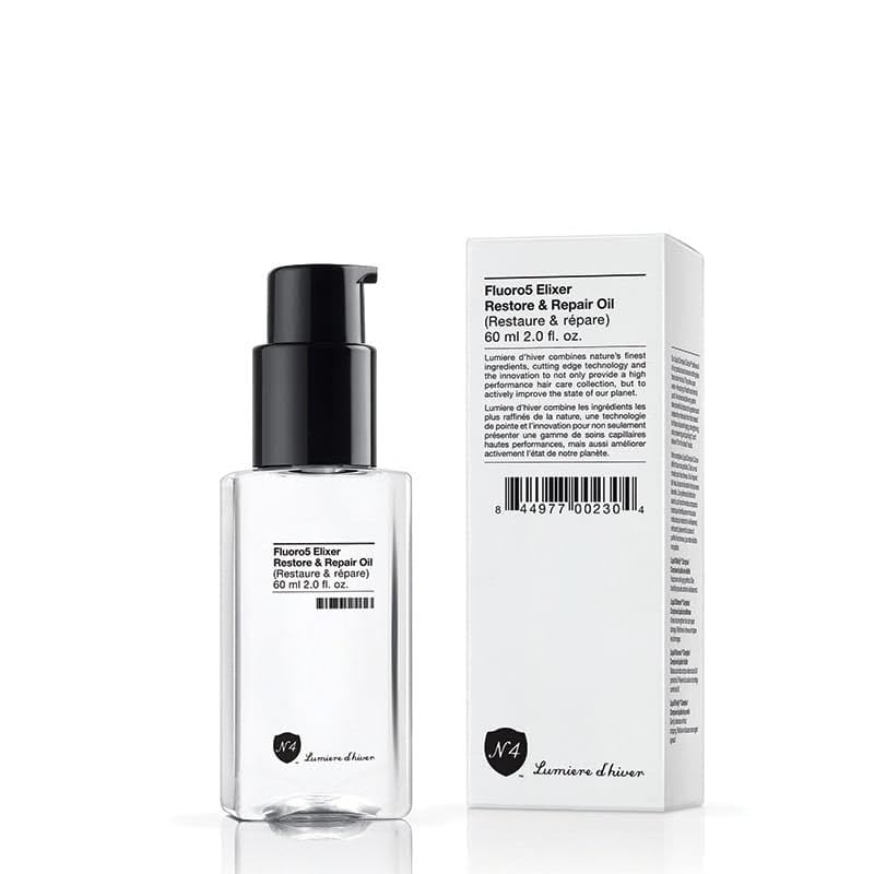 Number 4 Hair Oil packaging on display signals clean, vegan, sulfate-free care.