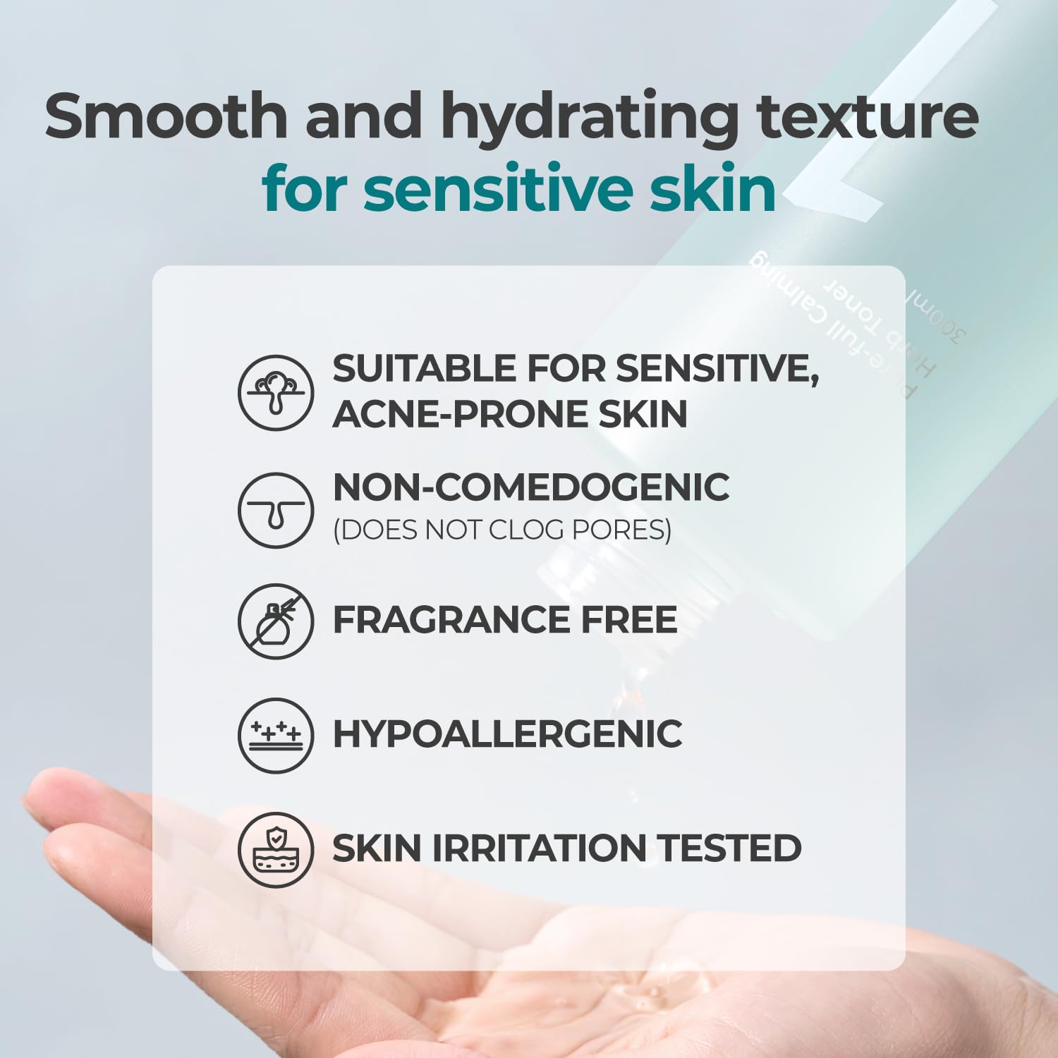 Numbuzin No.1 Toner dispense action showing gentle dispensing.
