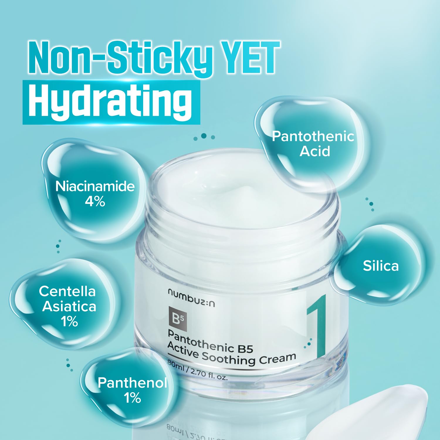 Numbuzin No.1 controls excess oil to reduce shine on skin.