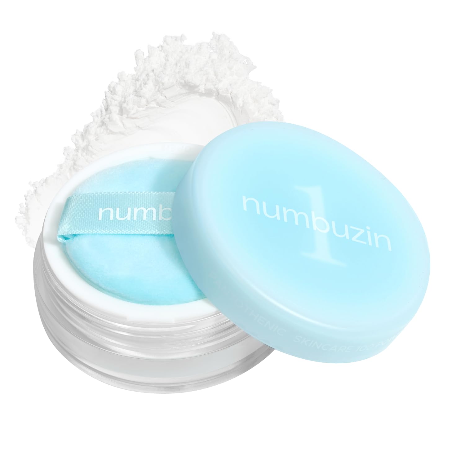 numbuzin No.1 Powder packaging close-up highlighting oil-control and premium design