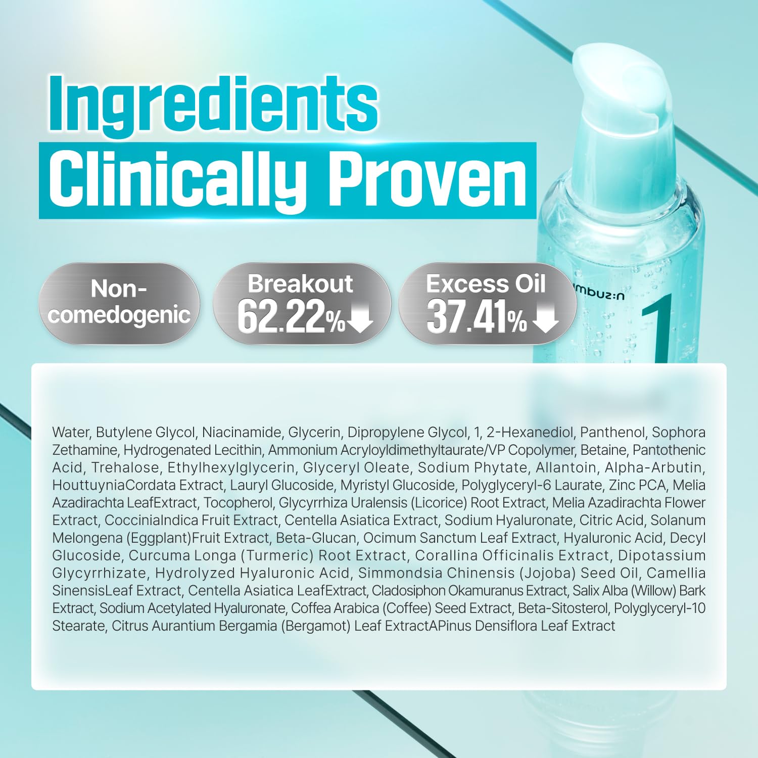 numbuzin No.1 serum overnight use shows routine compatibility