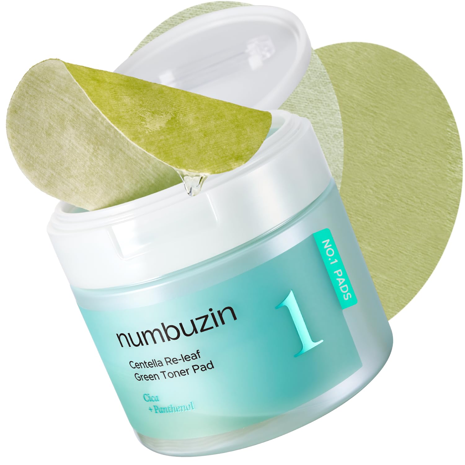numbuzin No.1 Toner Pads ground cica closeup for calming hydration