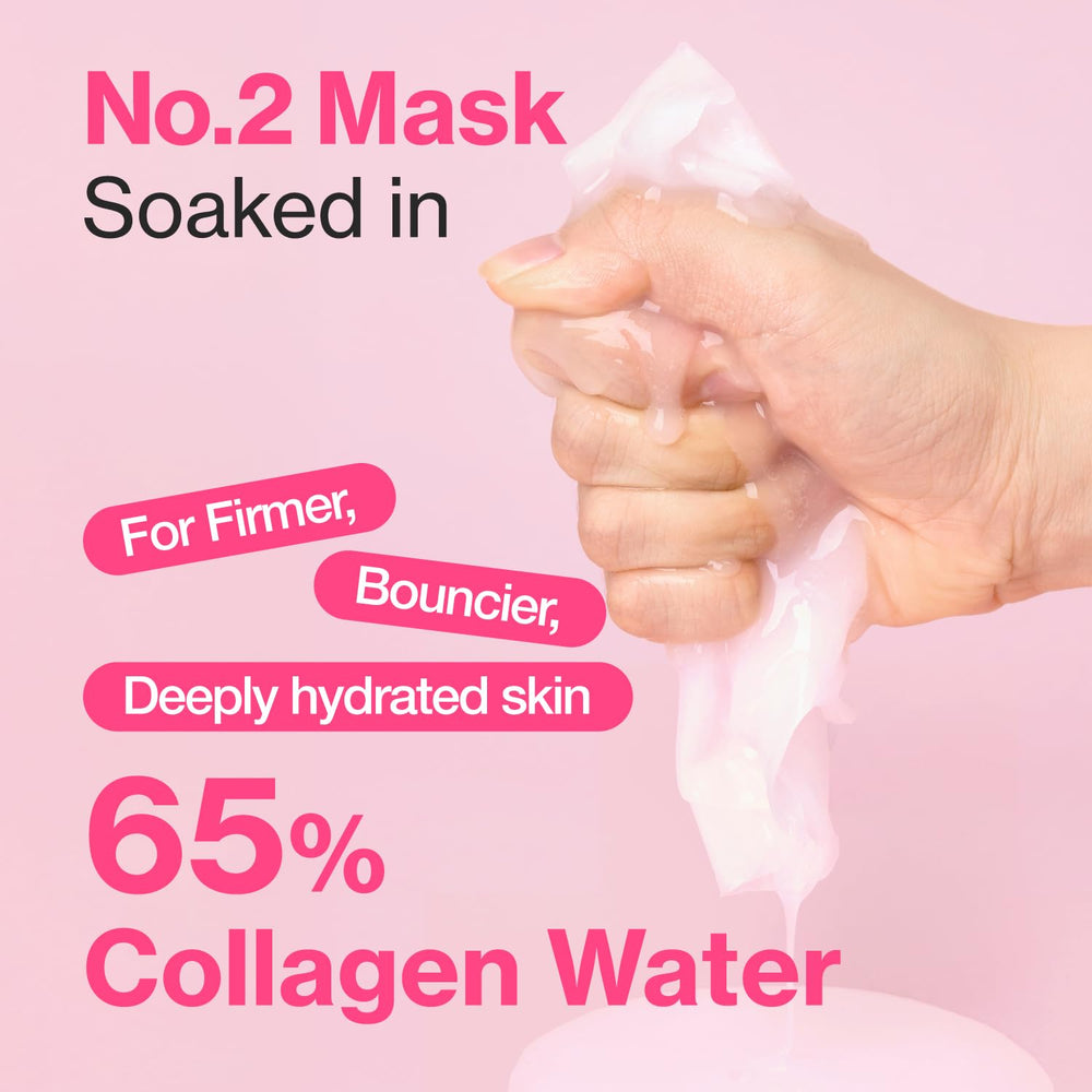 Numbuzin No.2 sheet mask saturated with water collagen for hydration
