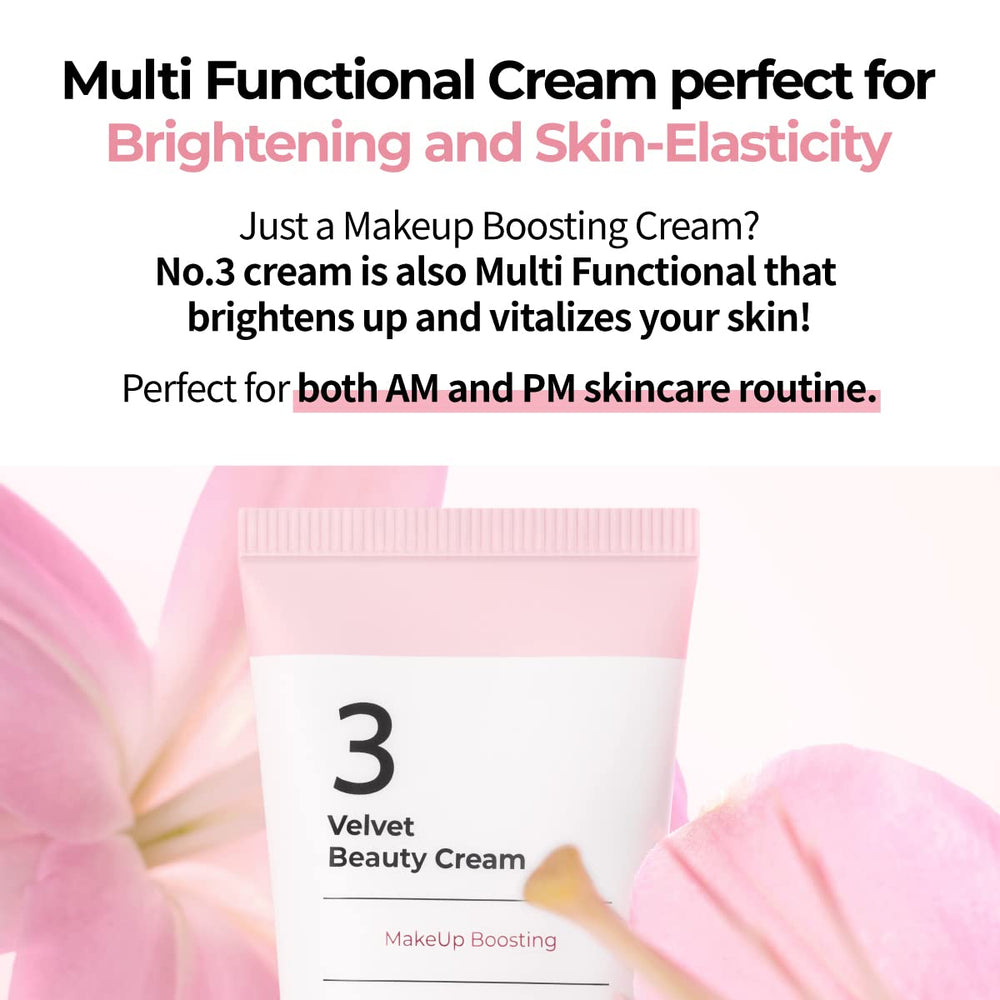 numbuzin No.3 Cream makeup base ready for foundation application