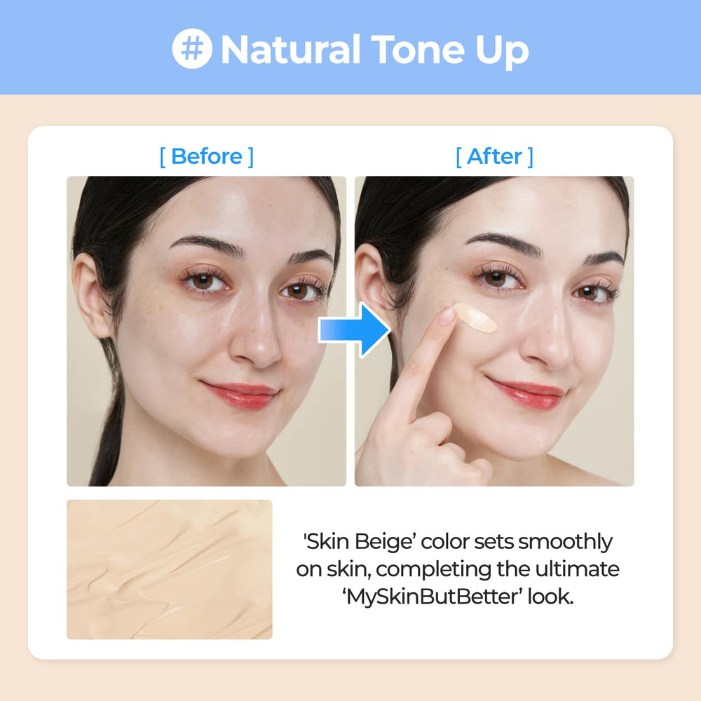 Numbuzin No.3 SPF application highlights zinc oxide protection.