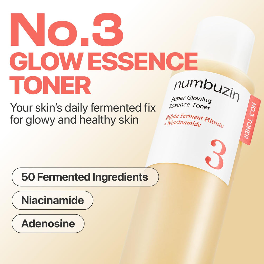 Numbuzin No.3 Toner liquid essence texture highlights hydration and glow