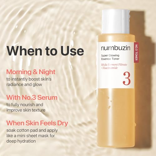 Numbuzin No.3 Toner packaging shows 6.76 oz size for daily use