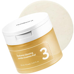 Numbuzin No.3 Toner Pads packaging shows eco-friendly design and jumbo pads for daily radiance.