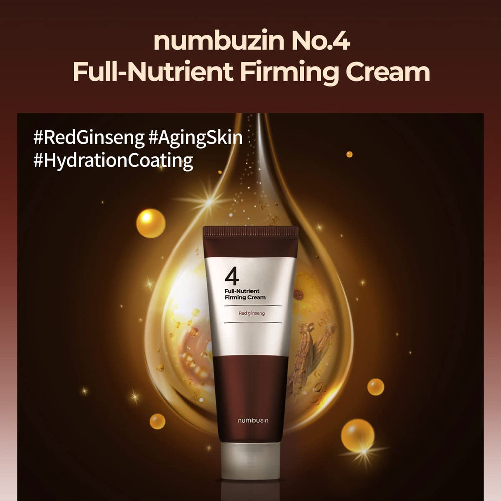 Numbuzin No.4 cream with Panax ginseng rich in energizing skin nutrients