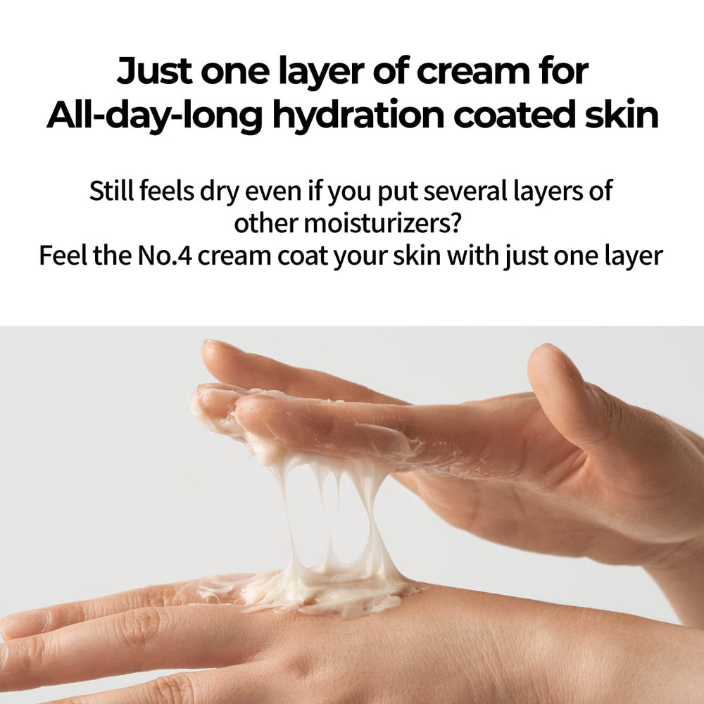 No.4 cream improving skin elasticity in a soft, glowy finish