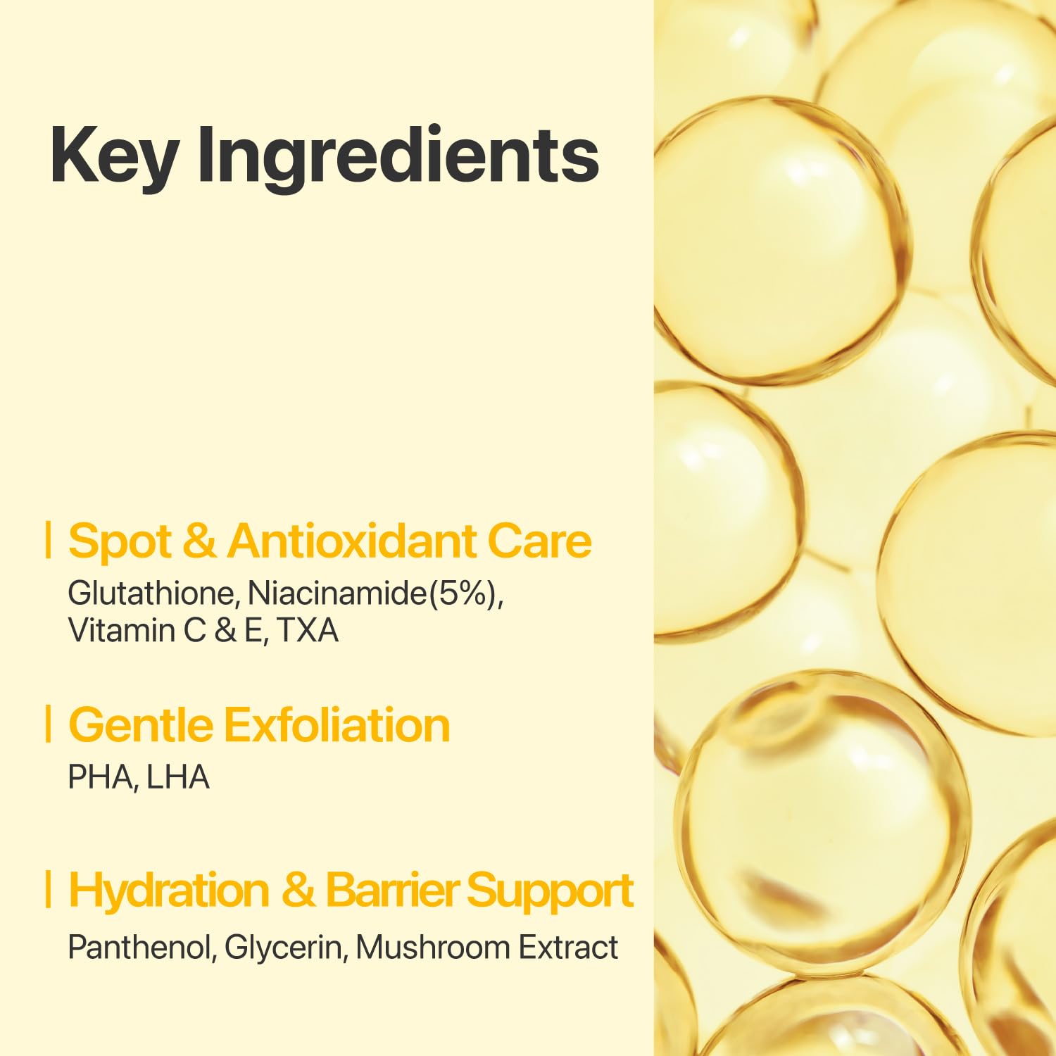 Numbuzin No.5 essence-rich pad with glutathione for radiance.
