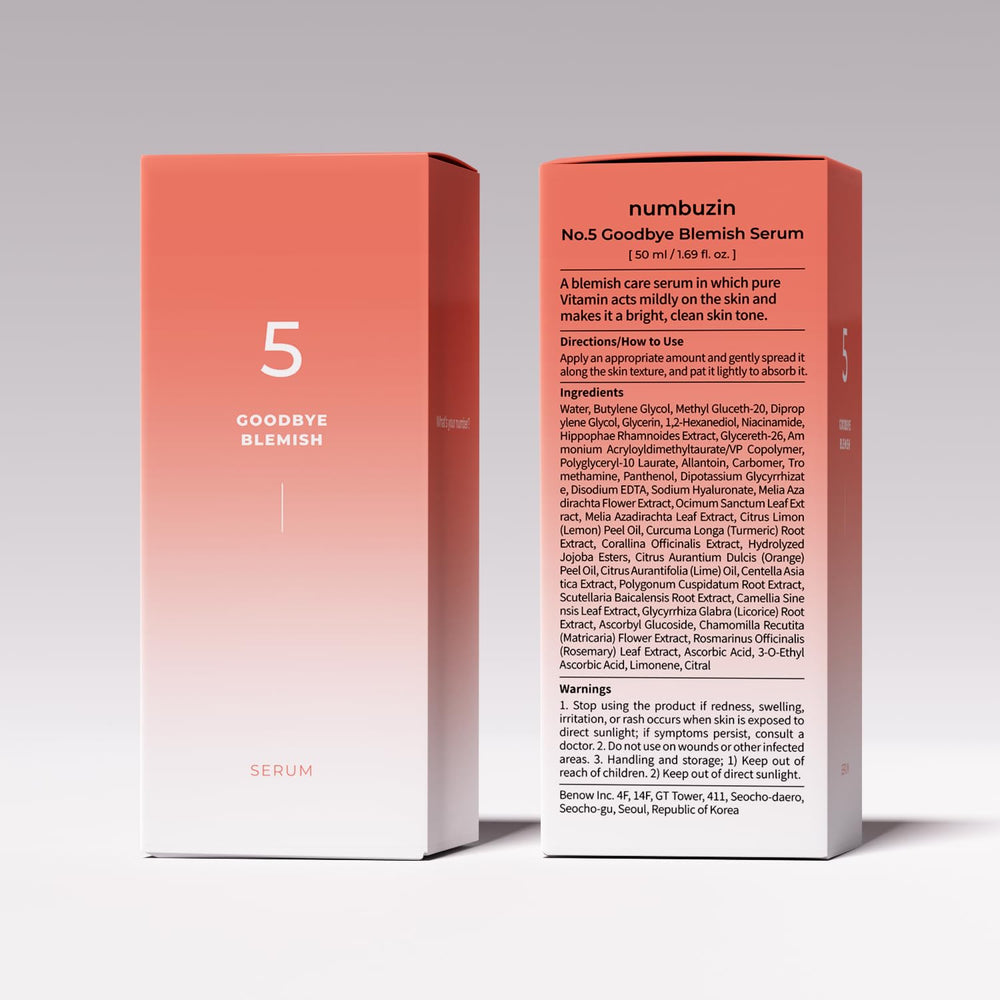 Numbuzin No.5 Serum supports daily routine in skincare.