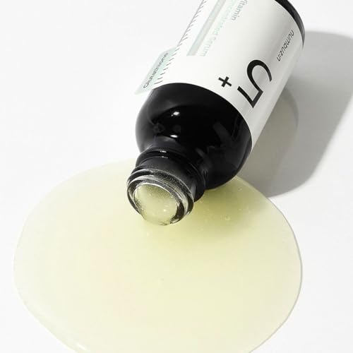 Numbuzin No.5 serum ingredients glutathione graphic highlights antioxidant brightening potential.