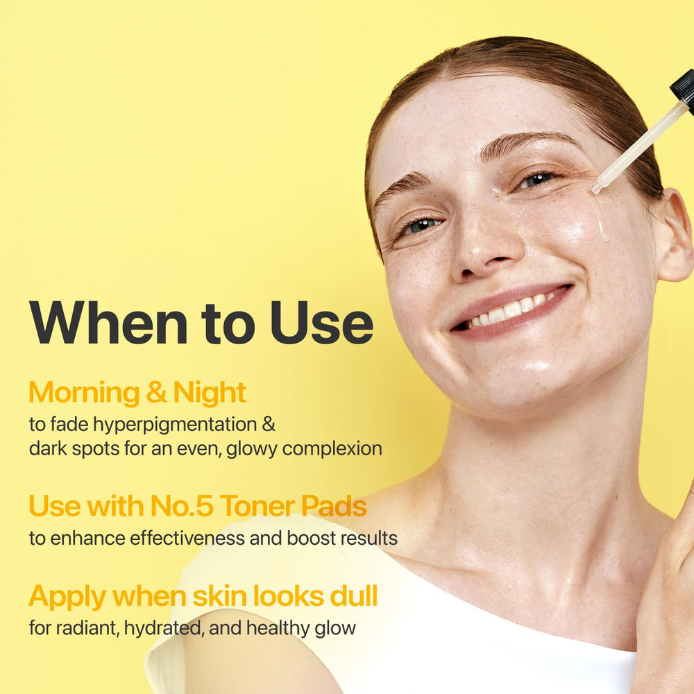 numbuzin No.5 serum label closeup reinforces brand transparency.