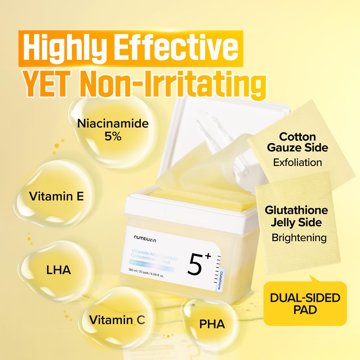 Numbuzin No.5 focuses on vitamin C and niacinamide for more even skin tone.
