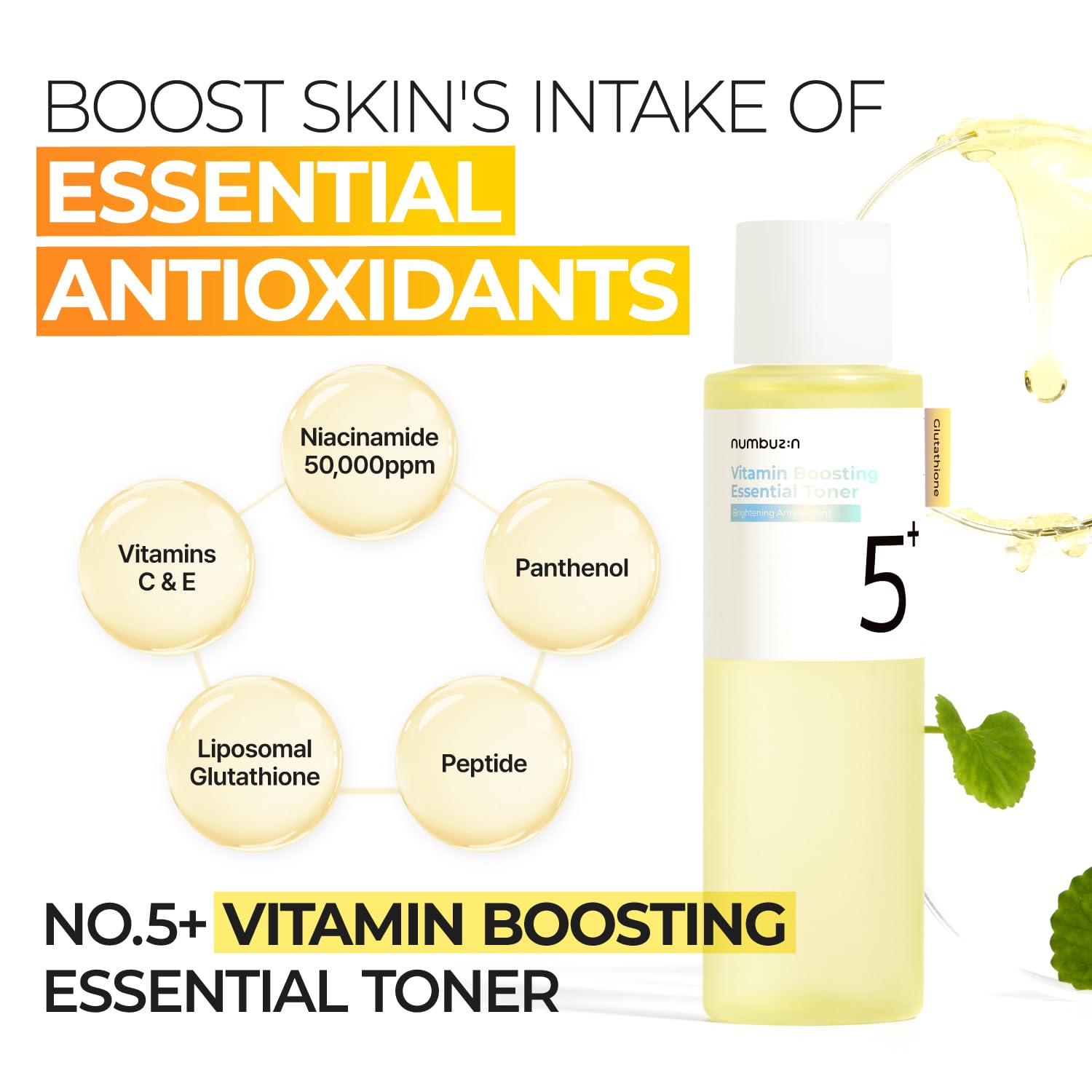 Numbuzin No.5 toner swirl-essence with lightweight texture for smoother skin