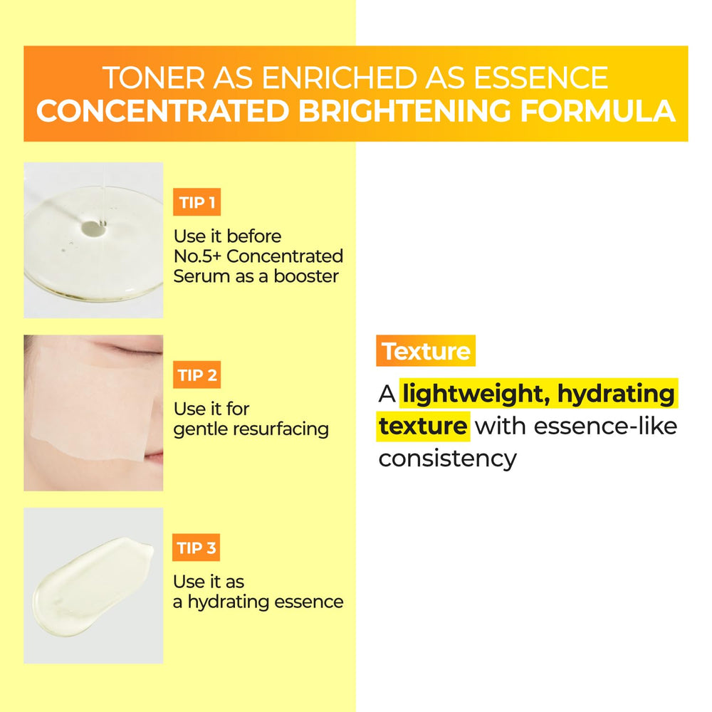 Numbuzin No.5 toner textured-skin closeup hints at gentle hydration