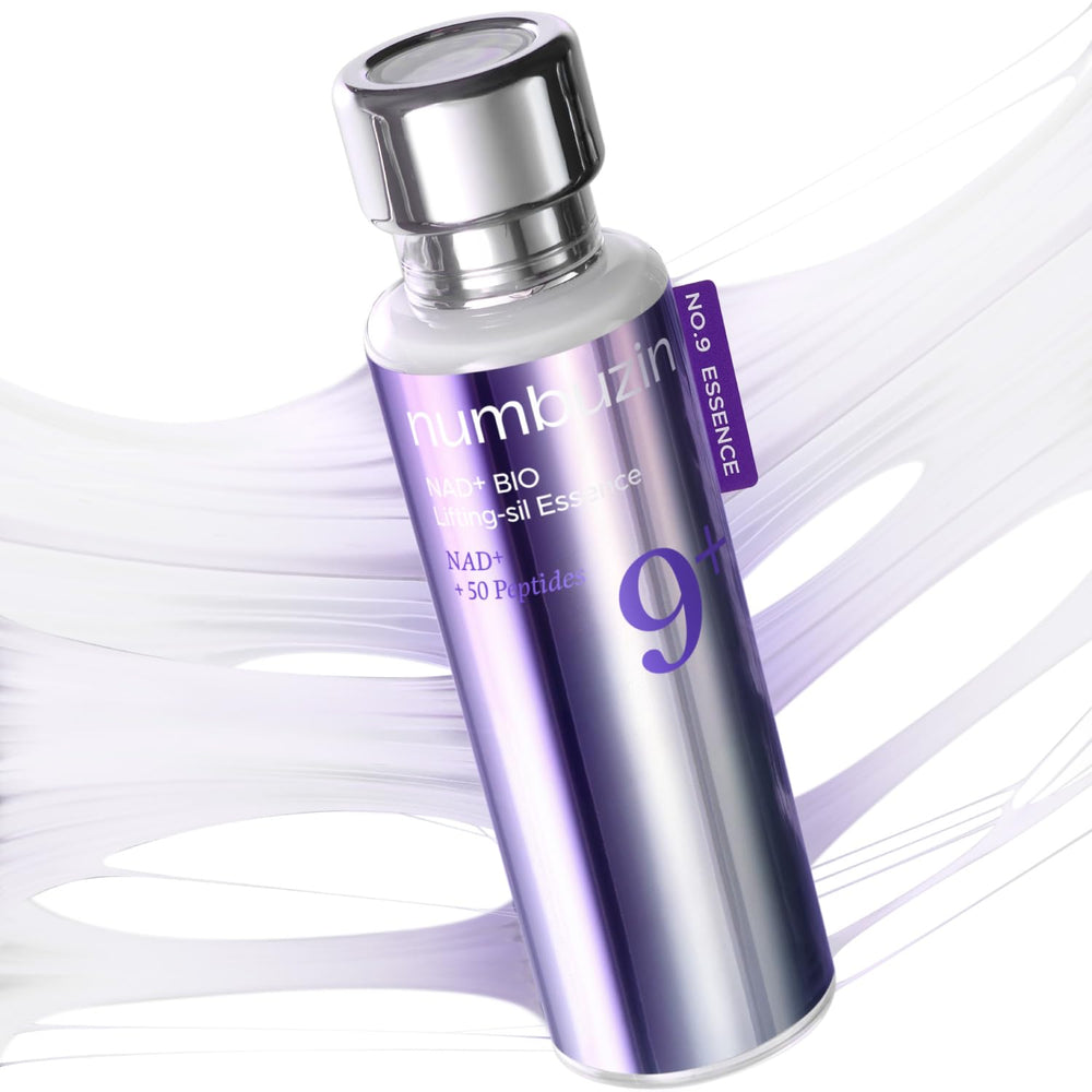 Numbuzin No.9 glow bottle — hints at hydrating radiance for the skin.