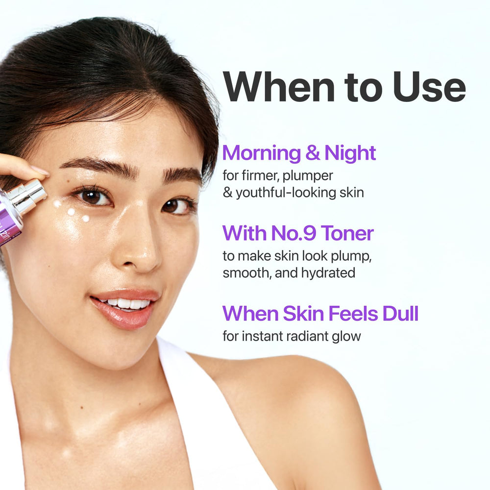 Numbuzin No.9 hydrating skin — dewy finish and smoother texture.