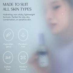 NUNA Ultra Hydrating Face Serum Spray silky-mist texture ready for easy glide.