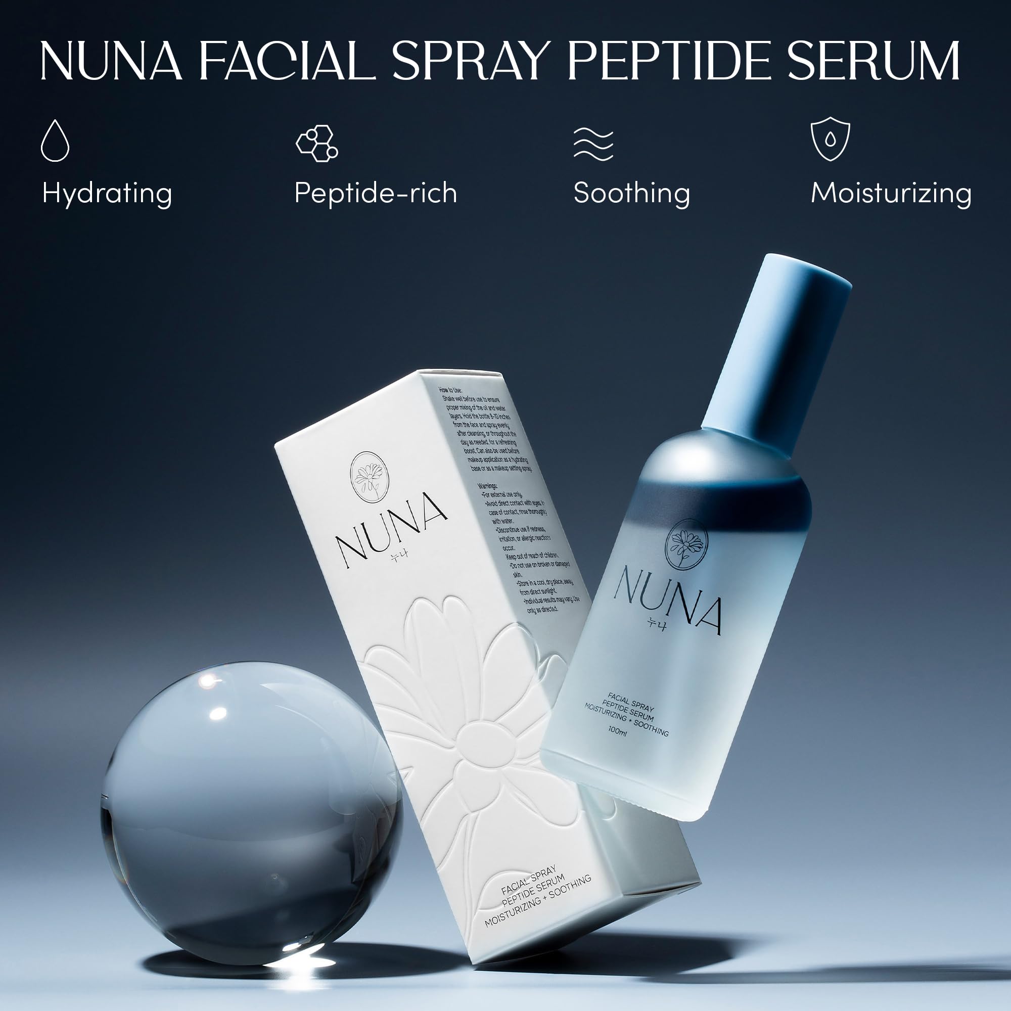 NUNA Ultra Hydrating Face Serum Spray makeup setting after application for dewy finish.