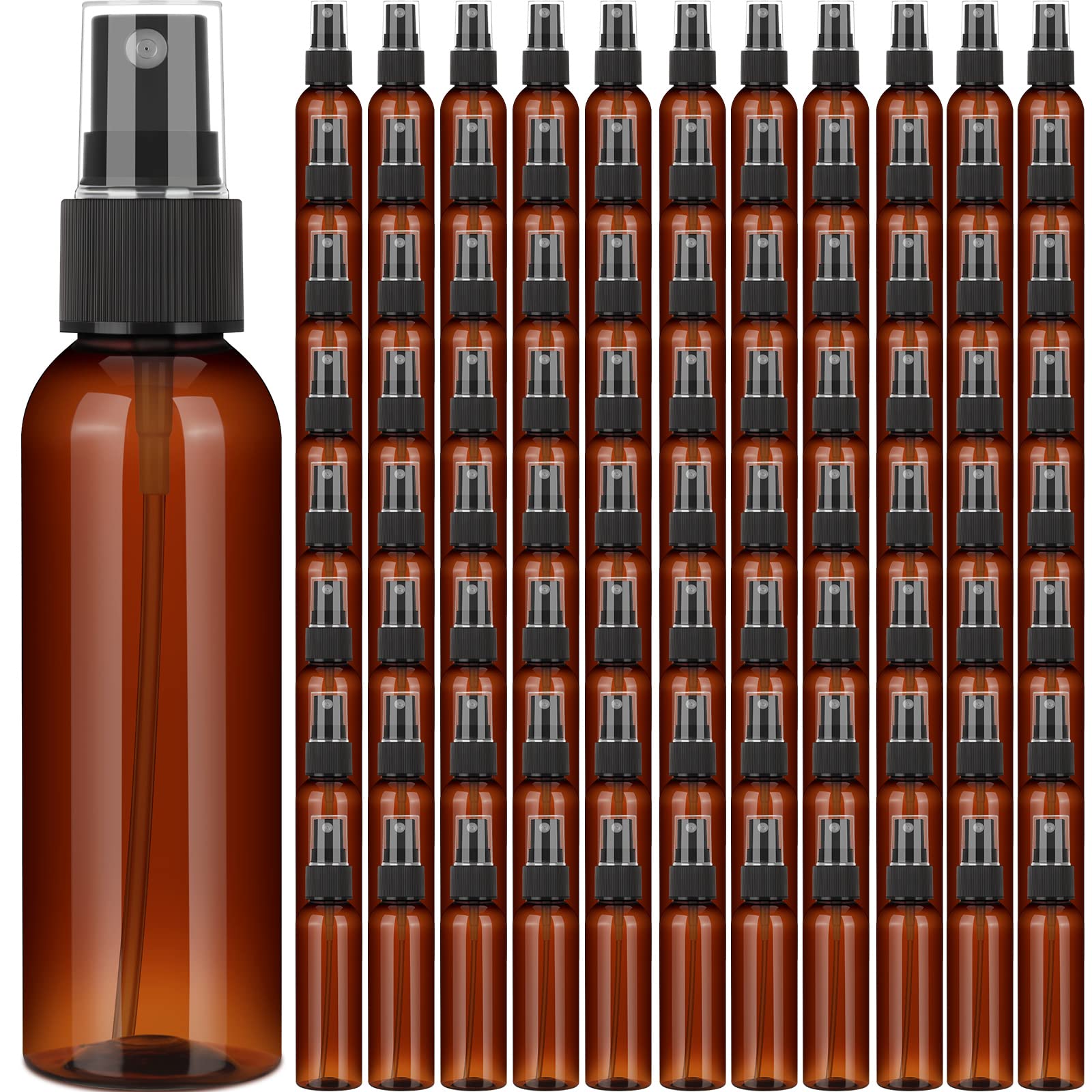 Nuogo 90-pack amber spray bottles overview for travel and sharing