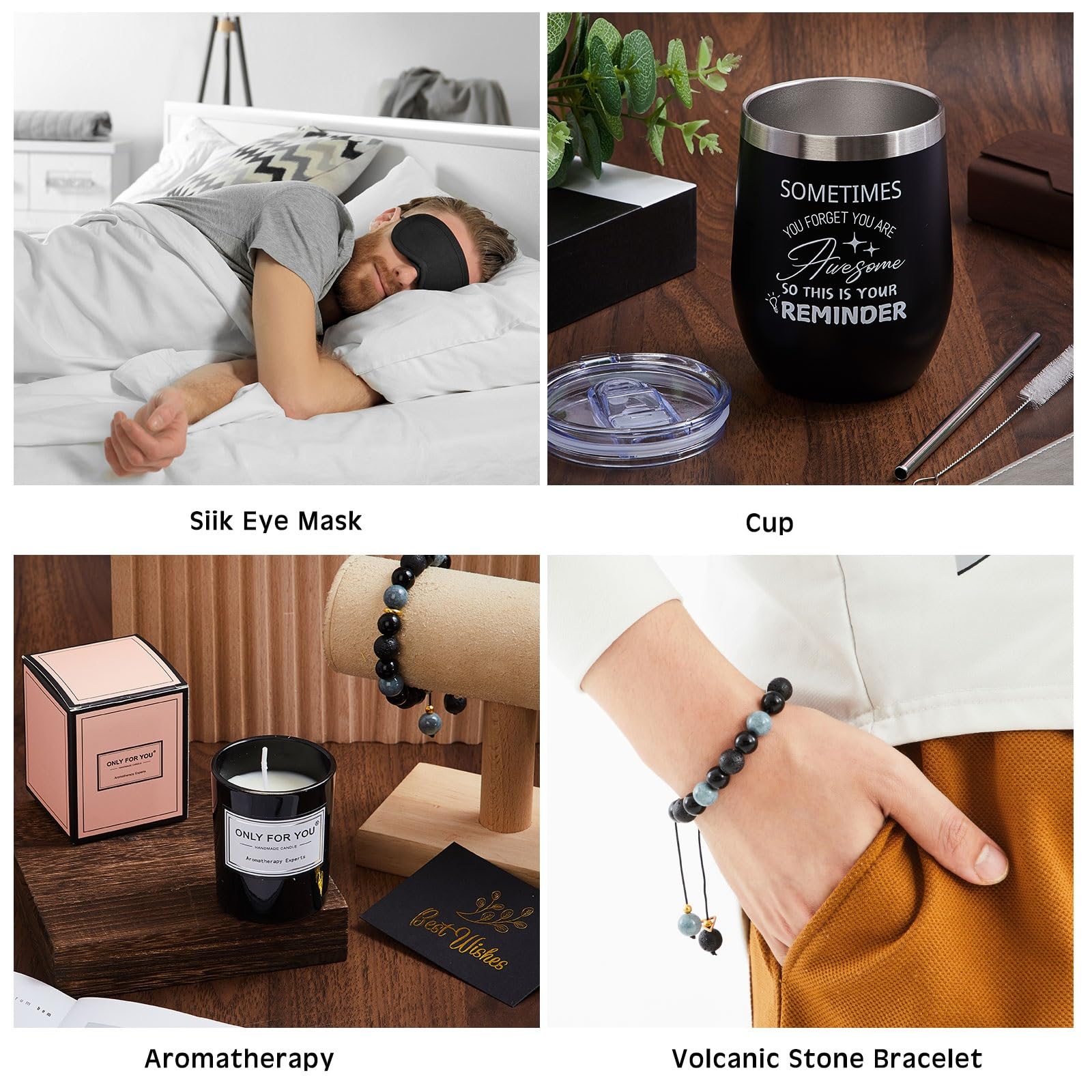 Nuogo silk eye mask helps block light for restful sleep during travel.