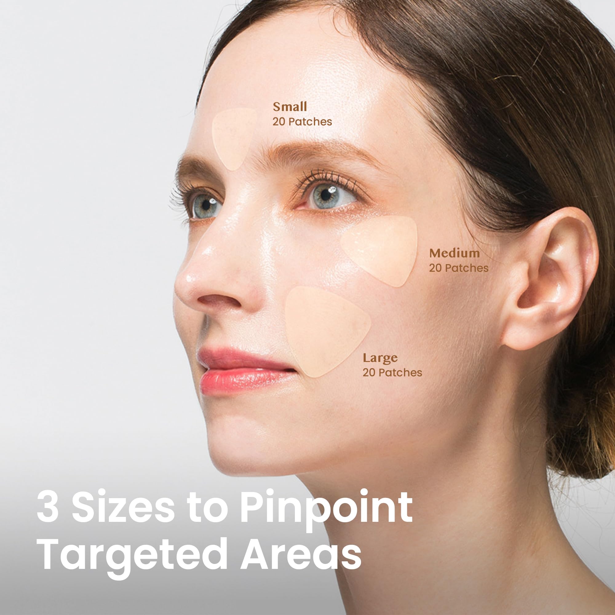 Hydrocolloid material emphasizes skin-friendly design for comfort.